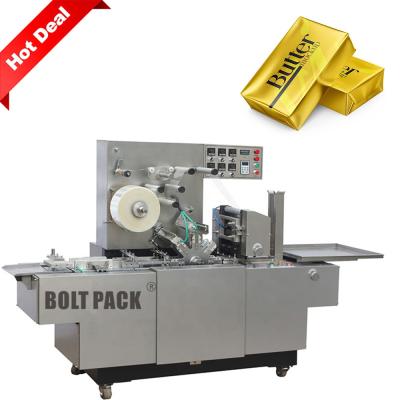 China High Quality Food Cellophane Packing Machine Small Box Packing Machine Cellophane Butter Wrapping Machine For Food for sale