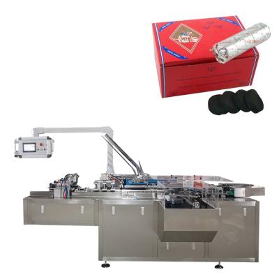 China Food In The Cubic Charcoal Hookah Charcoal Shisha Box Charcoal Box Packing Machine Running Automatic Shisha Machine for sale