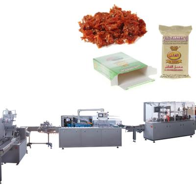 China Automatic tobacco shisha charcoal packing machine molasses pillow packing machine paper box shisha packing machine for sale