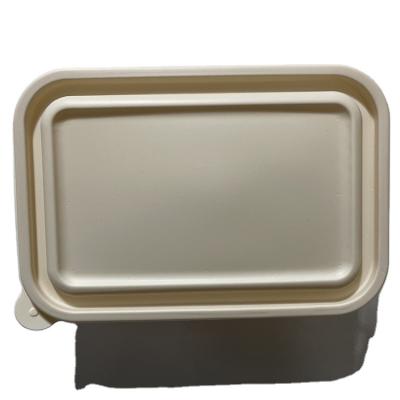 China High Quality Disposable Eco-friendly Biodegradable Food Packing Box Lunch Box 650ml Version Cornstarch Packing Box for sale