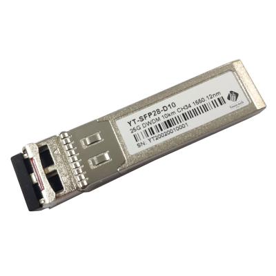 China FTTX 25Gb/s 10Km SFP28 DWDM Optical SFP Transceiver Module SFP Transceiver for sale