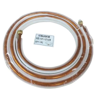 China  Air Conditioner Isulated Copper Tube   Installation A/c Connecting Pipe Whole Copper High Quality  for sale