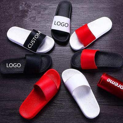 China Custom Printing Logo Pattern Unisex Colors Plain Anti-odor Men's Eva Pvc Sandals Slides Slipper for sale