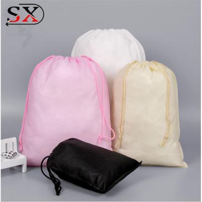 China Custom Drawstring Shoe Bag Travel Shoe Bag Barrier Wholesale Promotional Non Woven Dust Obvious Drawstring Pouch for sale