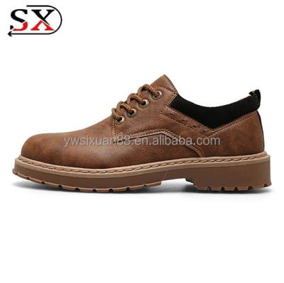 China Breathable Men Black Casual Shoes PU Lace Up Casual Shoes For Men for sale