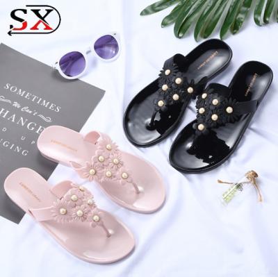 China Latest Flip Flop Women Summer Beach Slippers Fashion Flower Cheap Flip Flops For Girls Shoes for sale