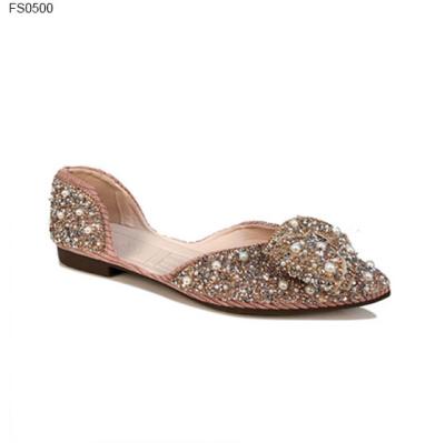 China Fashion design high quality hot instagram flat women flat rhinestone pearl rhinestone slip on diamond loafer casual lady flat shoes for sale