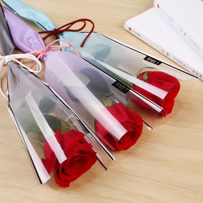 China Security 2021 Floral Bouquet Wrapper Custom Clear Transparent Plastic Reusable Packaging for Flowers OEM ODM Wrapping Paper Flower Bag for sale