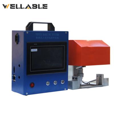 China Wellable Airplane Car Tricycle Wine Number Frame Flange Pipeline Metal Valve Pneumatic Locating Machine With Electromagnet for sale