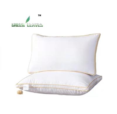 China Vacuum Bed Pillow Manufacturer Bed Sleep Packing Five Star Luxury Hotel Pillows Double Line Micro Pillow 1000g With Bag for sale