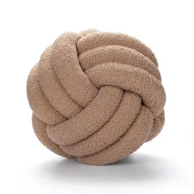 China Wholesale Knot Ball Throw Pillows With Round Fleece Pillows For Pillow Knot Size 22cm Or 28cm for sale