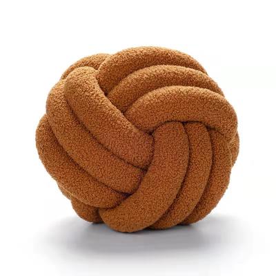 China Best Quality Wholesale Knot Ball Fleece Sofa Cushion Home Decor Knot Decorative Cushion Pillow for sale