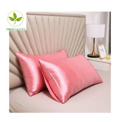 China Silk Satin Drop Shipping Custom 16mm 19mm 22mm 25mm Silk Pillow Case Set Double Side Wrap Style 100% Silk Satin Pillow Case for sale