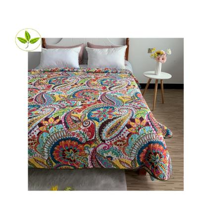 China New Design Disposable 100% Cotton 3d Bedspread Digital Printed Set for sale