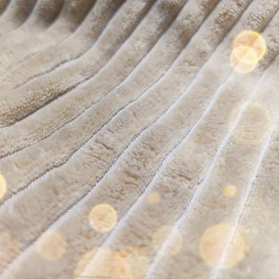 China HomeTextiles fluffy and soft fabric for bed throw light camel color or customized for sale