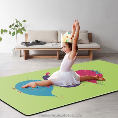 China Single or Printing Organic Non-Toxic Sustainable Eco Friendly Band Kids Size Custom Printed Logo Girls Yoga Mat For Kids for sale