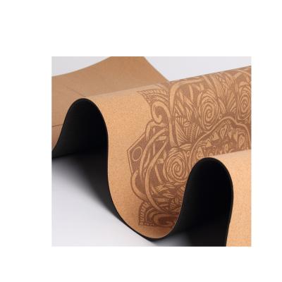 China 100% Dropshipping Custom Made Organic Eco Friendly 5mm Cork Yoga Mat Natural Yoga Exercise ODM/OEM Customized for sale