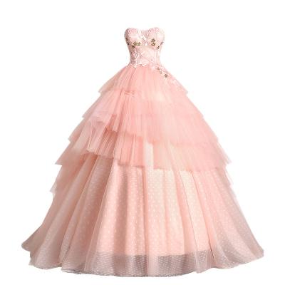 China Sleeveless Quinceanera Dress - Anti-static Sweetheart Prom Dress Pink Tulle Dress Vestidos De Fiesta Para 15 for sale