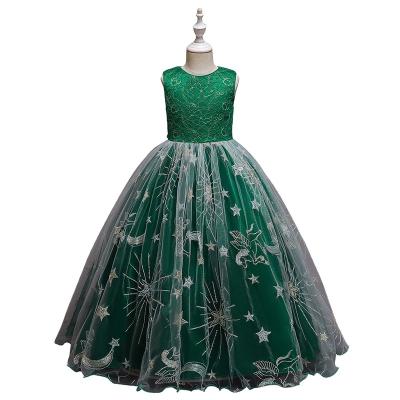 China Newest Princess Time-limited Anti-static Girl Clothes 8-12 Years Old Children's Dresses Long Wedding Dress Girl Night Dress for sale