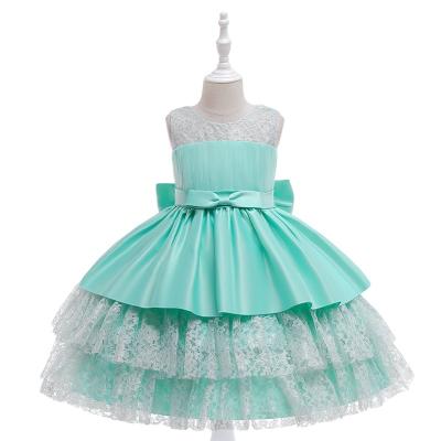 China Anti-Static Teenagers Lace Up Dress Flower Toddlers Clothing Girls Wear Kids Prom Dresses 2023 Kids Clothes Wholesalers Baby Dresses for sale