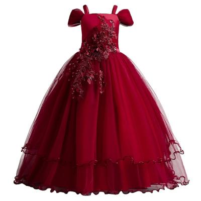 China Anti-Static Teenagers Lace Up Dress Flower Toddlers Clothing Girls Wear Kids Prom Dresses 2023 Kids Clothes Wholesalers Baby Dresses for sale