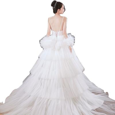 China New Anti-Static Dress Sweetheart Neck Wedding Dresses Off The Shoulder Ruffles Skirt Wedding Dress for sale