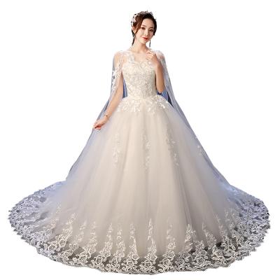 China New Elegant Princess Vintage Wedding Dresses Lace Embroidery Court Train Wedding Dress 2023 Breathable Plus Szie Wedding Gowns for sale