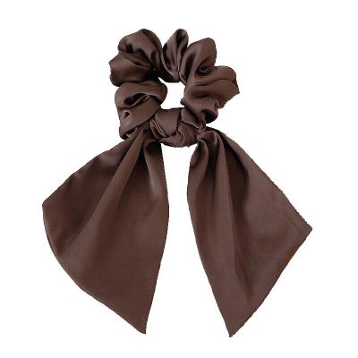 China Fashion 19mm Solid Color Silk Hair Band Cloth Headband Bowknot Hair Band for sale