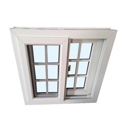 China Folding Modern Double Screen Factory Supply Size Upvc Tempered Glass Customized Sliding Window for sale