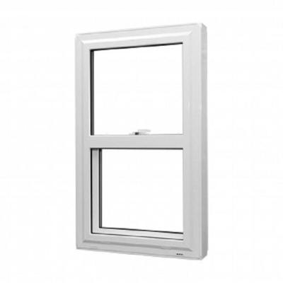 China Hot Selling Vertical Folding Upvc Frame+Glass Customized Size Single Sliding Screen Hung Window for sale