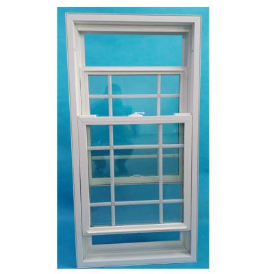 China Modern Double Folding Hung Vertical Sliding Windows Of Double Screen Quality Assurance Tempered Glass Upvc for sale