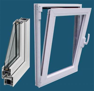 China Folding screen UPVC pvc casement tilt and low-e tower window UPVC pvcwith stained glass double or triple glass design for sale