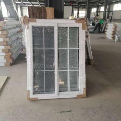 China Magnetic Screen PVC Upvc Frame Sliding Windows With Grill Design And Mosquito Net for sale