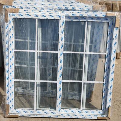 China Cheap Single Glazed Magnetic Screen PVC Sliding Window Grill Design Catalog For House Windows for sale