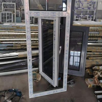 China Magnetic Screen Style Hurricane Impact Windows PVC Upvc Casement French Window With Mosquito Mesh for sale