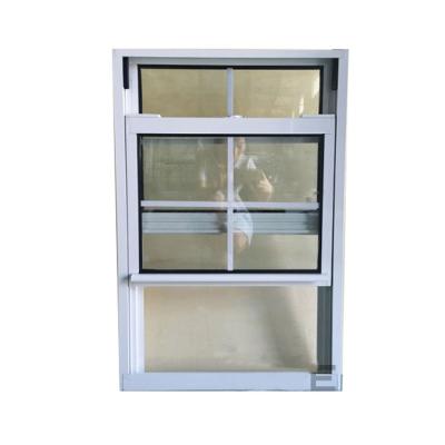 China Cost Effective Modern Aluminum Vertical Sliding Double Folding Screen Height Hung Window for sale