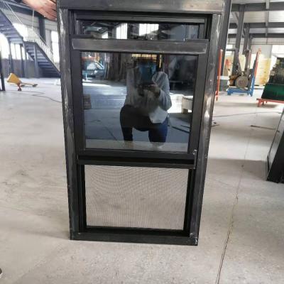 China Black Color Aluminum Folding Screen Double Hung Bay Windows Garden Windows For Sunroom for sale