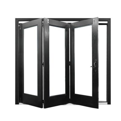 China Magnetic Screen Soundproof Heat Break Aluminum Accordion Windows And Doors Folding Windows With Double Glass for sale