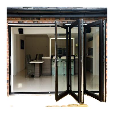 China Simple Folding Screen Design Double Glazed White Frame Aluminum Casement Folding Window for sale