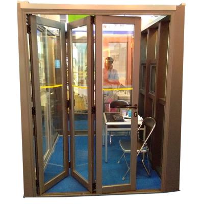 China Waterproof Customizable Designed Interior Bathroom Hinged Toilet Waterproof Aluminum Casement Door for sale