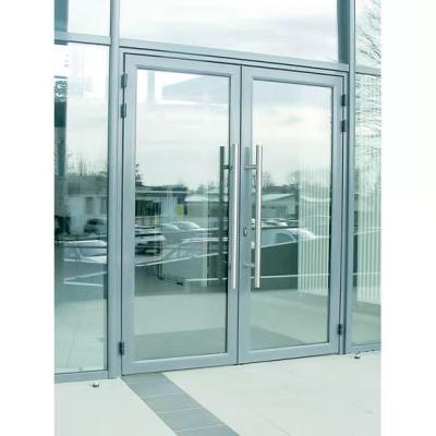 China Contemporary double glass french doors aluminum exterior glass swing doors with good price for sale for sale