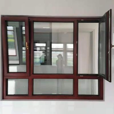 China Folding Screen Windows Tilt And Turn Windows Casement High Quality Aluminum Wood Windows for sale