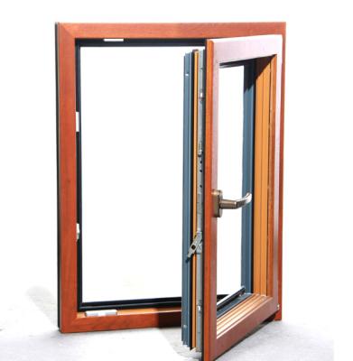 China Folding Screen Energy Saving Hurricane Resistant Glass Aluminum Wood Windows Tilt And Turn Wood Window For Commercial Building Impact Window for sale