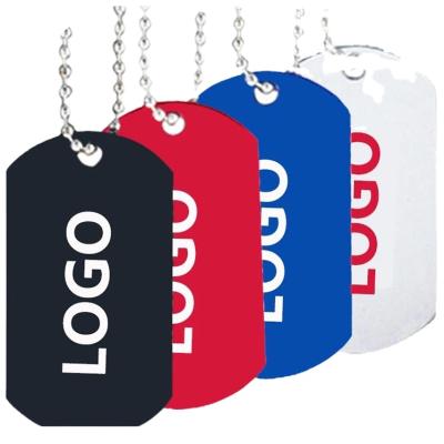 China Global Cheap Personalized Custom Military Collar Machine Sublimation Blank Coated ID Dog Tags for sale