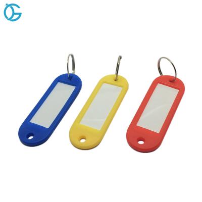 China Wholesale Plastic Luggage/Hotel Key Tag Key Chain Key Tag Label Name Tags With Split Ring For Luggage for sale