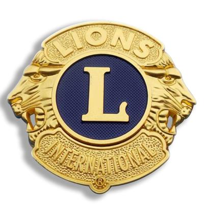 China Custom Iron Metal Enamel Lion Club Lapel Pin With Zinc Alloy Logo Wholesale From Europe for sale