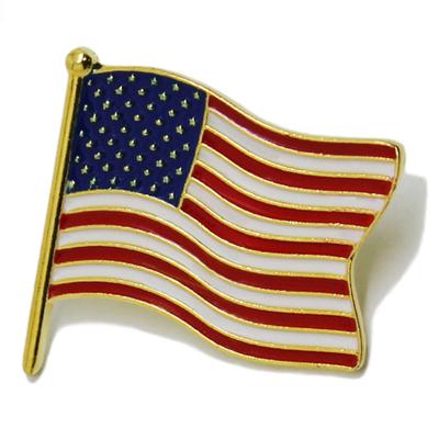 China China New Design Metal Custom Soft Enamel America Flag Lapel Pins for sale