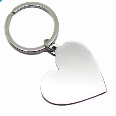 China Promotion Gift or Giveaway China Manufacture Sublimation Heart Shaped Metal Logo Love Key Chain Wholesale Customized Key Chain for sale