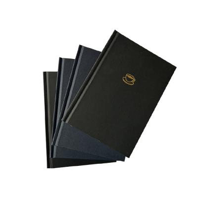 China Eco-friendly Paper Elastic Band Closure Hard Cover Gold Logo Notebook Printing Service Hot Stamping Custom Logo Printed Notebook for sale