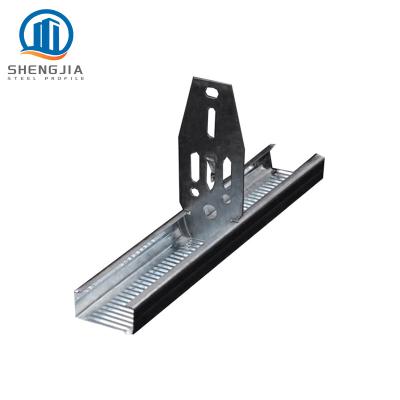 China Industrial Metal Studs Grade Galvanized Steel Track Furring Channel For Ceiling for sale